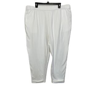 Eileen Fisher Organic Cotton White Cuffed Pants Size 1X
